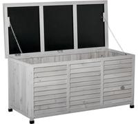 Outsunny Baúl de almacenaje 127x56x60 cm gris