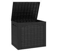 Outsunny Baúl de Almacenaje Exterior 97L Impermeable 56x41x50 cm Negro