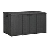 Outsunny Baúl de Almacenamiento Exterior 366L con Ruedas 122,4x62x64,5 cm Black 122.4x62x64.5 cm