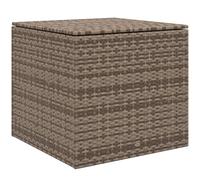 Outsunny Baúl de Exterior de Ratán Sintético 75x75x70 cm Arcón de Almacenaje con Varilla Hidráulica y Marco de Acero Carga 50 kg Caqui