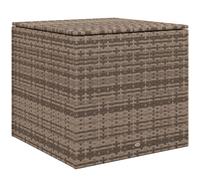 Outsunny Baúl de Exterior de Ratán Sintético Arcón de Almacenaje para Jardín con Varilla Hidráulica Carga 50 kg 75x75x70 cm Caqui Aosom España