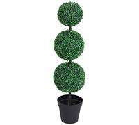 Outsunny Boj Artificial Topiary Artificial en Forma de Bolas Dim. Ø 30 x 112 cm, color verde