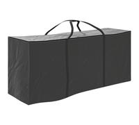 Outsunny Bolsa de Almacenamiento para Cojines de Jardín Impermeable 720L Oxford Resistente con Asas 125x40x55cm Negro