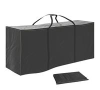 Outsunny Bolsa de Almacenamiento para Cojines de Jardín Impermeable, Bolsa de Almacenamiento para Árbol de Navidad, Oxford Resistente, con Asas, Funda de Cojines para Exterior, 175x55x75 cm, Negro