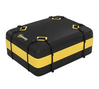 Outsunny Bolsa de Techo para Coche 425L Impermeable con 8 Correas Alfombrilla Antideslizante Ganchos para Vehículos Amarillo