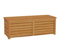 Outsunny Caja de almacenamiento exterior jardín 176L en madera con asa, 130x50x45 cm Aosom España
