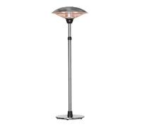 Outsunny Calefactor de Pie de Exterior 1200/1800/3000W Estufa de Infrarrojos con Altura Ajustable Ø58,5x160-200 cm Plata Aosom España