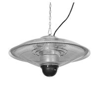 Outsunny Calefactor Exterior de Techo 1010/2210W Estufa de Infrarrojos con Mando a Distancia 2 Niveles de Calor Protección IP44 Aluminio para Terraza