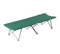 Outsunny Cama de Acampada Plegable con Marco Metálico Carga 136 kg para Playa Senderismo 193x64x40 cm Verde Aosom España