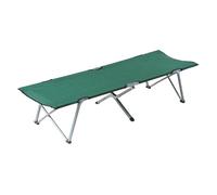 Outsunny cama de camping plegable cama de acampada de tela oxford 600d con marco metálico carga 136 kg para playa senderismo 193x64x40 cm verde