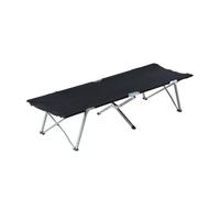 Outsunny cama de camping plegable cama de acampada de tela oxford 600d con marco metálico carga 136 kg para playa senderismo 193x64x40 cm negro