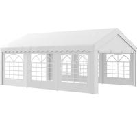 Outsunny Carpa de jardín 600x400x280 cm blanco