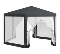 Outsunny Carpa de Jardín Hexagonal con Doble Entrada, en Metal y Poliéster, 3,94x3,94x2,5 m, Gris Aosom España