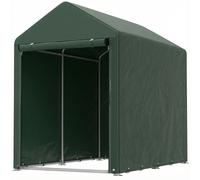 Outsunny Carpa de Jardín para Bicicletas 1,2x1,8x1,65 m con 2 Habitaciones Puerta con Cremallera Impermeable Anti-UV Verde