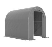 Outsunny Carpa de Jardín para Bicicletas con Marco de Acero Puerta con Cremallera Impermeable 2,4x1,6x1,9 m Gris Claro