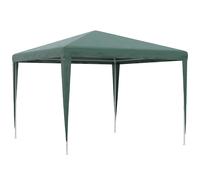 Outsunny Carpa Desmontable 3x3 m Cenador Plegable con 4 Orificios de Drenaje y Marco de Acero para Terraza Patio Verde Aosom España