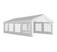 Outsunny Carpa para Eventos 4x8 m Carpa para Fiesta con Paredes Extraíbles Puerta y Ventanas UPF50+ para Boda Camping Blanco Aosom España
