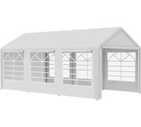 Outsunny Carpa para fiestas 600x300x280 cm blanco
