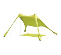 Outsunny Carpa Playa Plegable con Esterilla UPF50+ Postes de Aluminio Pala Estacas y Bolsa de Transporte Verde