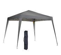 Outsunny Carpa Plegable 2,4x2,4 m Cenador de Jardín Impermeable Diseño Pop Up de Acero y Cubierta de Tela Oxford Gazebo para Exterior Aosom España