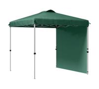 Outsunny carpa plegable 2,5x2,5 m cenador de jardín con 1 pared lateral altura ajustable en 3 niveles anti-uv impermeable y bolsa de arena gazebo para exterior camping fiestas verde