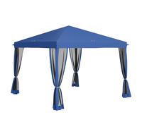 Outsunny Carpa Plegable 3x3 m Carpa de Jardín con 4 Paredes 8 Orificios de Drenaje Impermeable y Bolsa de Transporte Azul Aosom España