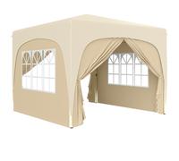 Outsunny Carpa Plegable 3x3 m Pop-up Carpa de Jardín con 4 Paredes Anti-UV Altura Ajustable y Bolsa de Transporte Gris Aosom España