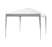 Outsunny Carpa Plegable Gazebo 3x3 m Altura Ajustable 3 Niveles Blanco | Cenador Plegable, Toldo Anti-UV, Bolsa de Transporte, para Camping Fiestas