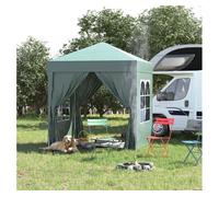Outsunny Carpa Plegable 2x2 m Cenador de Jardín con 4 Paredes Laterales Tela Oxford 2 Puertas 2 Ventanas y Bolsa de Transporte Verde Aosom España