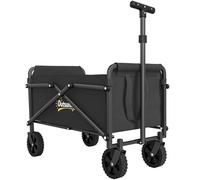 Outsunny Carro de Jardín Carro de Camping Plegable, 41L, Negro Aosom España