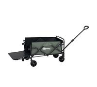 Outsunny Carro Playa con Ruedas Carro de Jardín Plegable con Mango Telescópico Ajustable Puerta Trasera Expandible Carga 90 kg Carrito Transporte para Todo Terreno Jardín Campaña Compra Verde