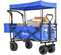 Outsunny - Carro plegable con toldo Azul