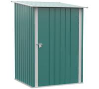 Outsunny Caseta de Jardín 0,92 m² Cobertizo Exterior de Acero Galvanizado para Almacenaje de Herramientas 100x103x160 cm Verde Aosom España
