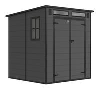 Outsunny Caseta de jardín Cobertizo para herramientas con suelo 2.89 m² Gris Aosom España