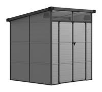 Outsunny Caseta de Jardín Exterior 190x191x215 cm con Puerta Corredera Ventana y Ventilación para Almacenar Herramientas Gris