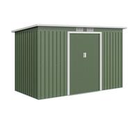 Outsunny Cobertizo de Jardín Caseta Jardín 280x130x172 cm con Puertas Correderas y Ventilaciones Verde Claro Aosom España