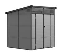 Outsunny caseta de jardín exterior, 3,24 m², 190x191x215 cm, cobertizo de jardín exterior, puerta corredera con pestillo, ventana y ventilación, para almacenamiento de herramientas, gris claro 190 cm