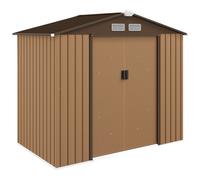 Outsunny Caseta Metalica de Jardín para Almacenamiento de Herramientas con Ventilación, Grande para Semillas, 213x130x185 cm Aosom España