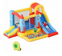 Outsunny Castillo Hinchable 2 Toboganes Niños +3 330x265x185cm Multicolor