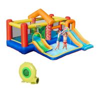 Outsunny Castillo Hinchable 2 Toboganes Niños 380x370x230 cm Multicolor