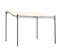 Outsunny Cenador de Jardín 3x3 m Pérgola con Toldo y 16 Orificios de Drenaje para Patio Terraza Metal y Poliéster 180 g/m² Resistente Aosom España