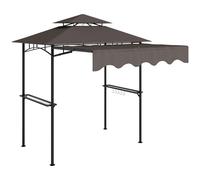 Outsunny Cenador para parrilla 242x149x248 cm con revestimiento impermeable y resistente al fuego, cenador de jardín con doble techo Aosom España