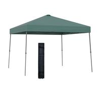 Outsunny cenador plegable 3x3m carpa de jardín con bolsa de transporte con ruedas impermeable y marco de acero gazebo para exterior fiestas camping verde