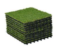 Outsunny Césped Artificial Verde Oscuro