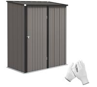 Outsunny Cobertizo de jardín, cobertizo para herramientas, puerta cerrable, resistente a la intemperie, 161,5 cm x 94,5 cm x 196 cm, Negro Aosom España