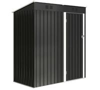 Outsunny Cobertizo de Jardín Exterior 1,37 m² 163x90x179 cm con Puerta con Pestillo y Ranuras de Ventilación Gris Oscuro