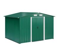 Outsunny Cobertizo Metálica tipo Caseta de Jardín Terrazas Galvanizado Almacén para Herramientas Jardinería 258x206x178 cm