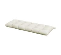 Outsunny Cojín para Banco 128x48x8 cm Colchón de Banco de Jardín con 2 Cordones de Fijación Impermeable y Protección UV 50+ para Columpio de Jardín Terraza Crema