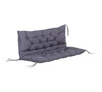 Outsunny Cojín para Banco con Respaldo 132x110x10 cm 2 Plazas Gris Oscuro