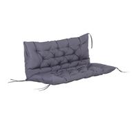 Outsunny Cojín para Banco con Respaldo 132x110x10 cm Gris Oscuro